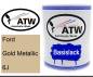 Preview: Ford, Gold Metallic, 6J: 1L Lackdose, von ATW Autoteile West.